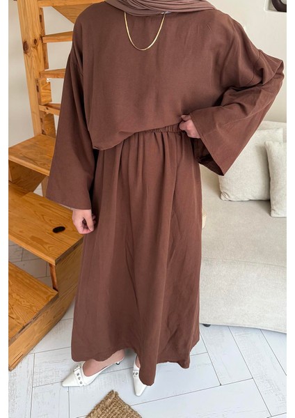 Etekli Tesettür Takım Çikolata Kahve fırsatları