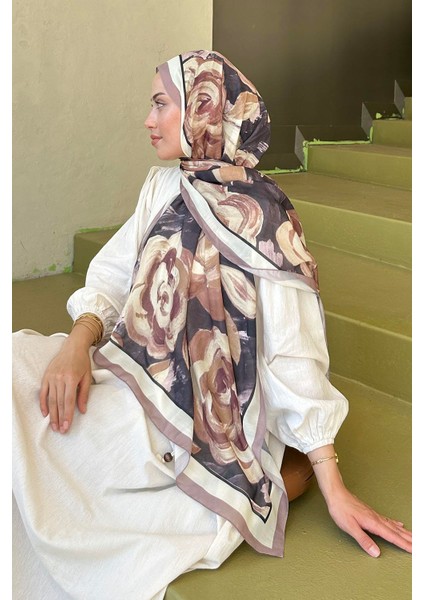 Çiçek Desen Pamuk Şal Toprak fırsatları