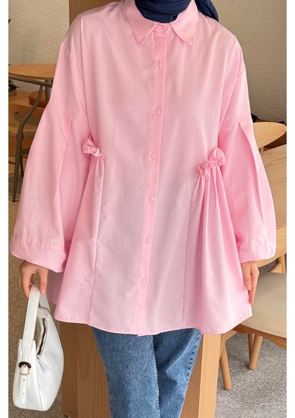 Lopez Balon Kol Tunik Şeker Pembesi modelleri