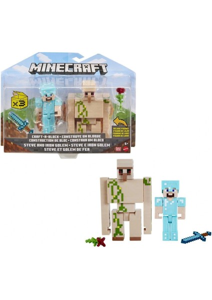 GTT53 Minecraft 3.25INCH-8.25CM Figürler - Ikili Paket indirimleri