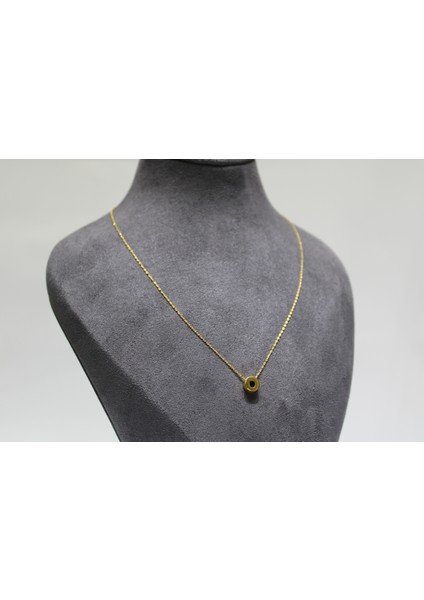 14 Ayar Altın O Harfi Kolye Zinciriyle Beraber