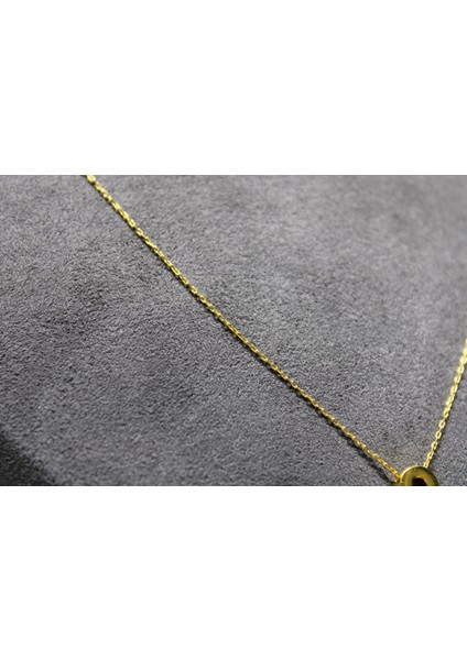 14 Ayar Altın O Harfi Kolye Zinciriyle Beraber modelleri