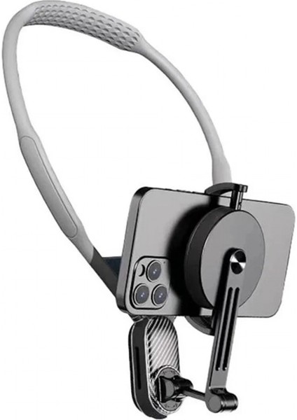 360 Derece Ayarlanabilir Boyun Askılı Manyetik Telefon Tutucu