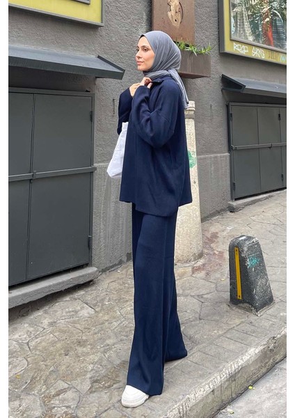 Selanik Pantalonlu Tesettür Takım Lacivert fiyatları