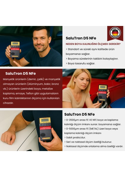 Boya Ölçüm Cihazı |Boya Kalınlık Ölçüm Cihazı | Dijital Kaplama Ölçer | D5-Nfe | Sabit Prob | NFE Metal Uyumlu | 0-5000µm | Endüstriyel Kalınlık Ölçer | Boya Ölçer modelleri