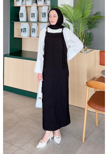 Gabardin Tesettür Jile Siyah