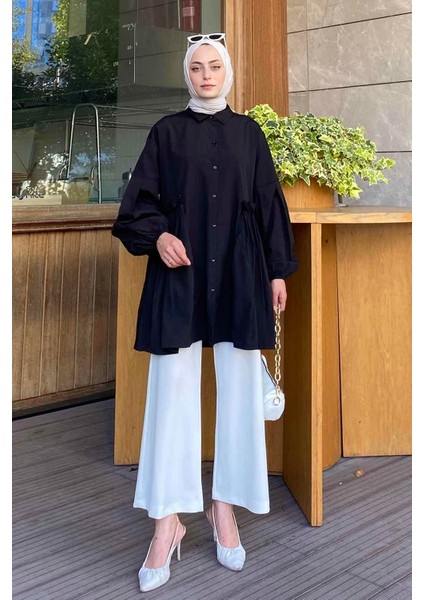 Lopez Balon Kol Tunik Siyah