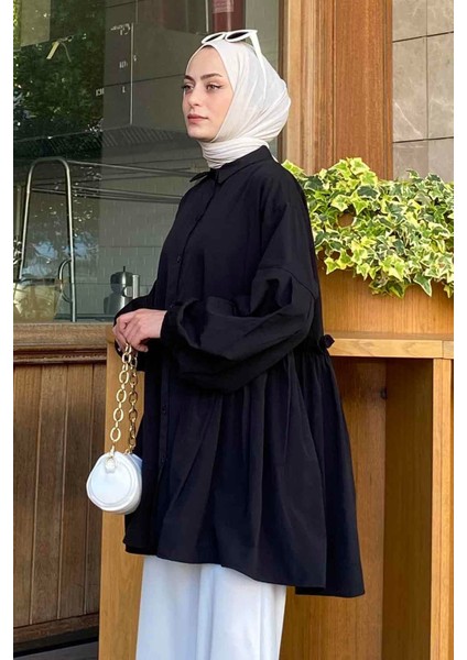 Lopez Balon Kol Tunik Siyah fiyatları