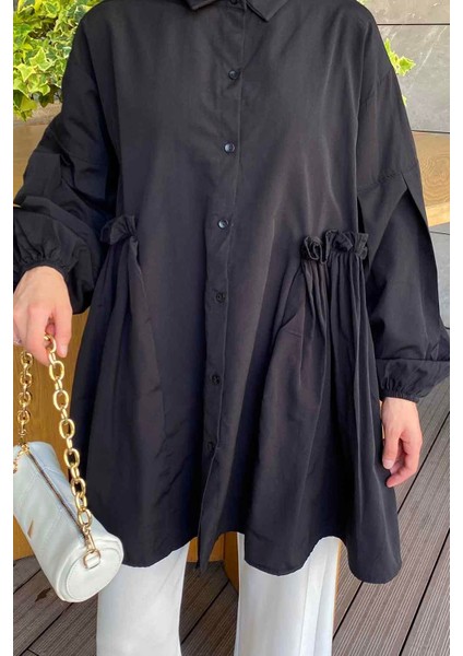 Lopez Balon Kol Tunik Siyah modelleri