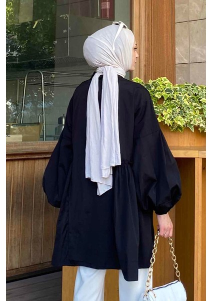 Lopez Balon Kol Tunik Siyah fırsatları