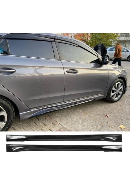 Hyundai I20 Çıkıntılı Yan Marşpiyel Seti Plastik 2 Adet Mat Siyah 2014 2015 2016 2017 2018