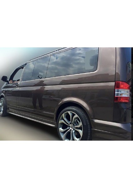 Vw Transporter T7 Yan Marşpiyel Seti Plastik 2 Adet Mat Siyah 2019-2021 modelleri