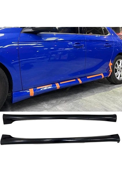 Opel Corsa F Yan Marşpiyel Seti Plastik 2 Adet Mat Siyah 2019 2020 2021 2022 2023 2024