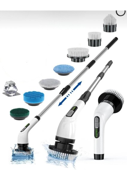 Happy Life Şarjlı & Elektrikli Temizlik Robotu (9 Başlık Dahil)- Her Yüzey Için Profesyonel Güç