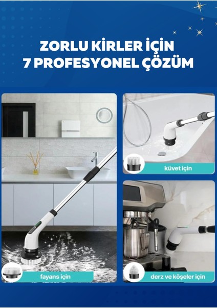 Happy Life Şarjlı & Elektrikli Temizlik Robotu (9 Başlık Dahil)- Her Yüzey Için Profesyonel Güç indirimleri