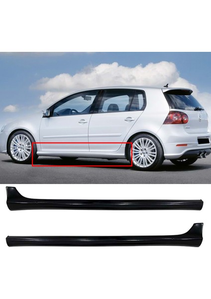 Vw Golf 5 Gtı Yan Marşpiyel Seti Plastik 2 Adet Mat Siyah 2003 2004 2005 2006 2007 2008 2009