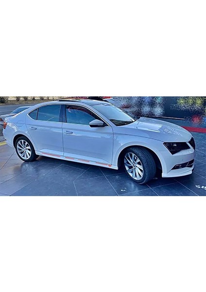 Skoda Superb Aero Yan Marşpiyel Seti Plastik 2 Adet Mat Siyah 2015 2016 2017 2018 2019 modelleri