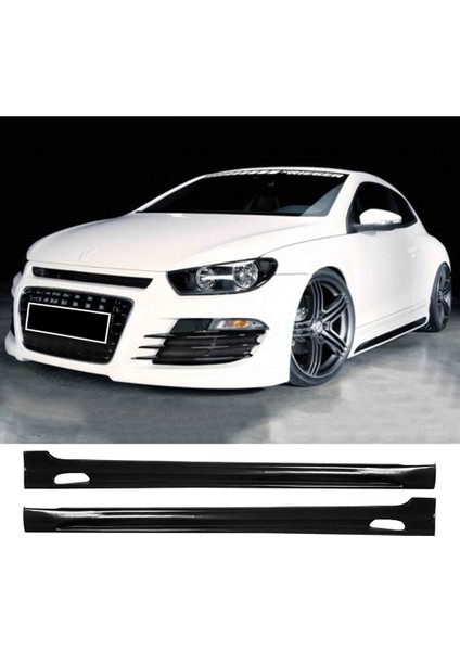 Vw Scirocco Rieger Yan Marşpiyel Seti Plastik 2 Adet Mat Siyah 2008-2017