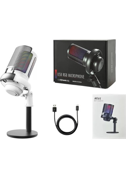 Rgb Aydınlatmalı USB Condenser Mikrofon – Profesyonel Oyuncu & Yayın Mikrofonu