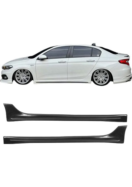 Fiat Egea Çıkıntılı Yan Marşpiyel Seti Plastik 2 Adet Mat Siyah 2015 2016 2017 2018 2019 2020 2021