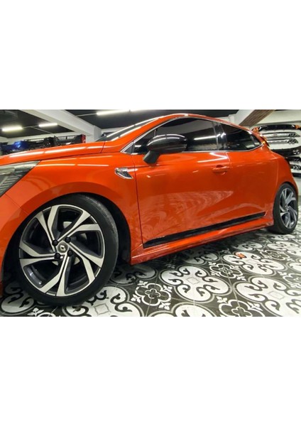 Renault Clio 5 Rs Yan Marşpiyel Seti Plastik 2 Adet Mat Siyah 2020 2021 2022 2023 2024 modelleri