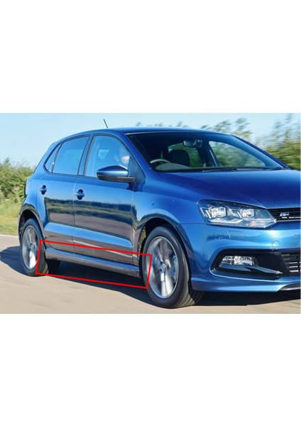 Vw Polo Mk5 R Line Yan Marşpiyel Seti Plastik 2 Adet Mat Siyah 2009-2017 modelleri