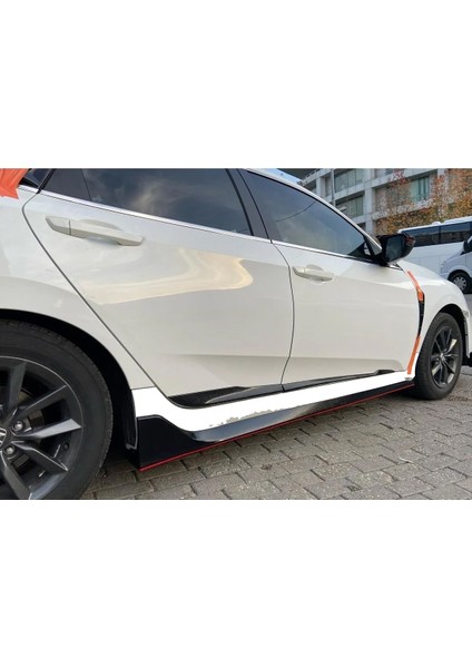Honda Civic Fc5 Typer Yan Marşpiyel Seti Plastik 2 Adet Mat Siyah 2016 2017 2018 2019 2020 2021 modelleri
