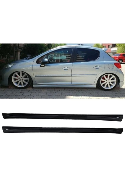 Peugeot 207 Yan Marşpiyel Seti Plastik 2 Adet Mat Siyah