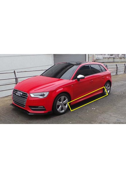 Audi A3 8V Hb Aero Yan Marşpiyel Seti Plastik 2 Adet Mat Siyah 2012-2019 modelleri