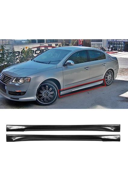 Vw Passat B6 Yan Marşpiyel Seti Plastik 2 Adet Mat Siyah 2005 2006 2007 2008 2009 2010