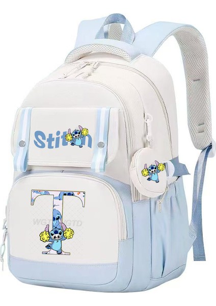 Mektup Çizgi Film Baskılı Lilo & Stitch Okul Çantası Öğrenci Sırt Çantası (Yurt Dışından)