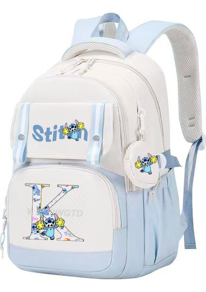 Mektup Çizgi Film Baskılı Lilo & Stitch Okul Çantası Öğrenci Sırt Çantası (Yurt Dışından)