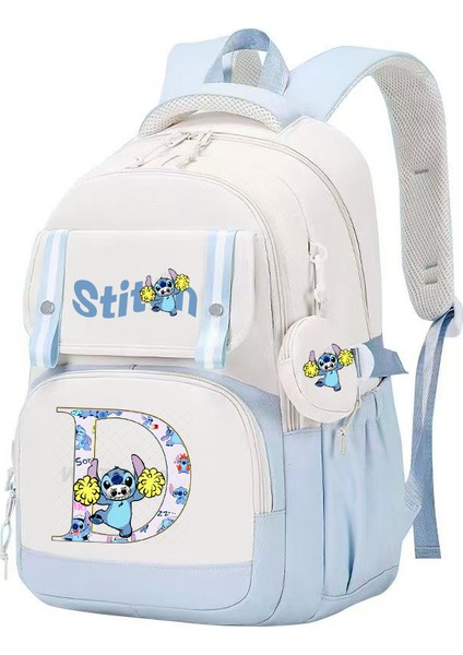 Mektup Çizgi Film Baskılı Lilo & Stitch Okul Çantası Öğrenci Sırt Çantası (Yurt Dışından)