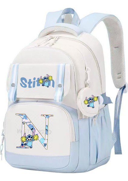 Mektup Çizgi Film Baskılı Lilo & Stitch Okul Çantası Öğrenci Sırt Çantası (Yurt Dışından)