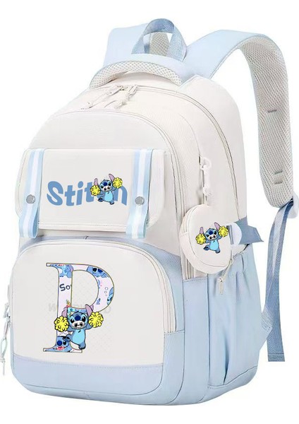 Mektup Çizgi Film Baskılı Lilo & Stitch Okul Çantası Öğrenci Sırt Çantası (Yurt Dışından)