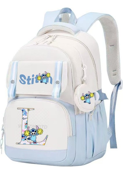 Mektup Çizgi Film Baskılı Lilo & Stitch Okul Çantası Öğrenci Sırt Çantası (Yurt Dışından)