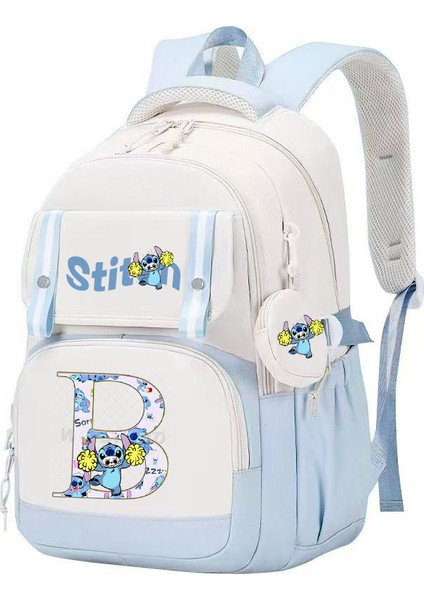 Mektup Çizgi Film Baskılı Lilo & Stitch Okul Çantası Öğrenci Sırt Çantası (Yurt Dışından)
