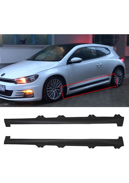 Vw Scirocco R Yan Marşpiyel Seti Plastik 2 Adet Mat Siyah 2008 -2017