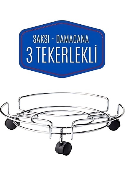 Tekerlekli Saksı Tüp Damacana Altlığı - Taşıyıcı Mutfak Tüpü Taşıyıcı 423534