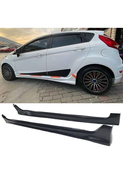 Ford Fiesta Mk6 Custom Yan Marşpiyel Seti Plastik 2 Adet Mat Siyah 2008-2017