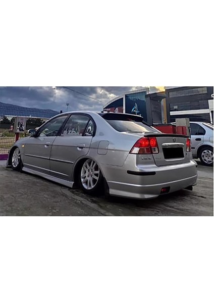 Honda Civic Vtec 2 Yan Marşpiyel Seti Plastik 2 Adet Mat Siyah 2001 2002 2003 2004 2005 2006 modelleri