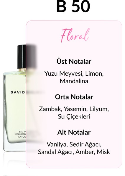 B50 Cedrus 50 ml Kadın Parfüm | Floral fiyatları