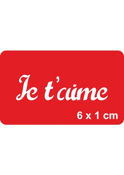 Seni Seviyorum Fransızca Tattoo Geçici Dövme Şablonları Kına Kalıpları