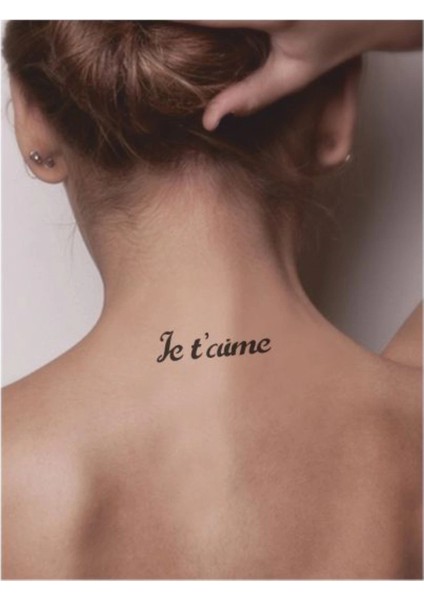 Seni Seviyorum Fransızca Tattoo Geçici Dövme Şablonları Kına Kalıpları fiyatları