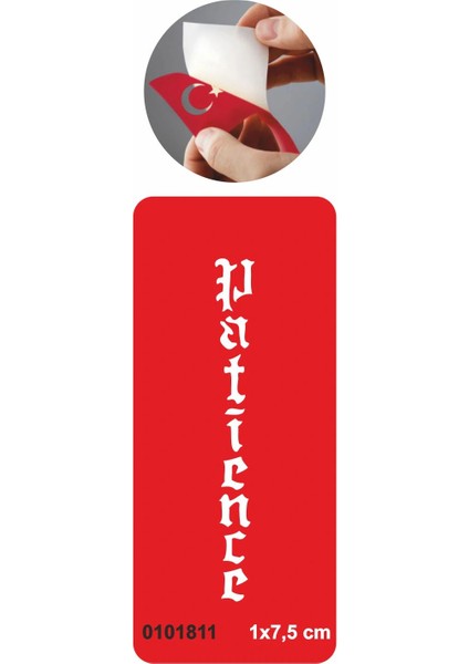 Patience Sabır Yazısı Gotik Tattoo Geçici Dövme Şablonları Kına Kalıpları