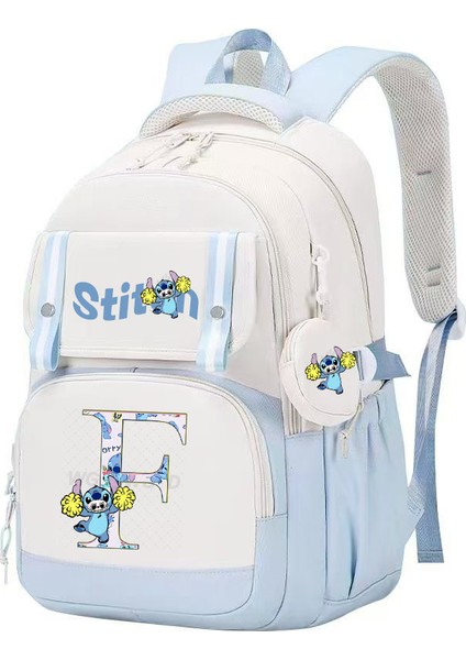 Mektup Çizgi Film Baskılı Lilo & Stitch Okul Çantası Öğrenci Sırt Çantası (Yurt Dışından)