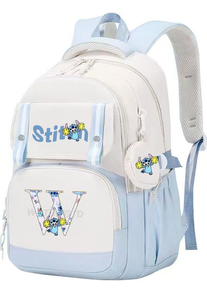 Mektup Çizgi Film Baskılı Lilo & Stitch Okul Çantası Öğrenci Sırt Çantası (Yurt Dışından)
