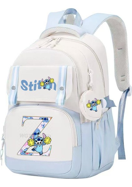 Mektup Çizgi Film Baskılı Lilo & Stitch Okul Çantası Öğrenci Sırt Çantası (Yurt Dışından)