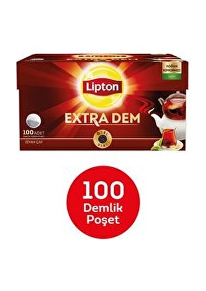 Extra Dem Siyah Çay 100 Adet Sade Aroma ile Zengin Demleme Deneyimi indirimleri