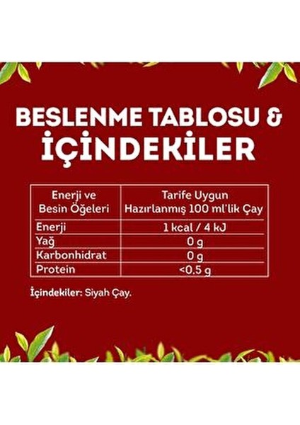 Extra Dem Siyah Çay 100 Adet Sade Aroma ile Zengin Demleme Deneyimi